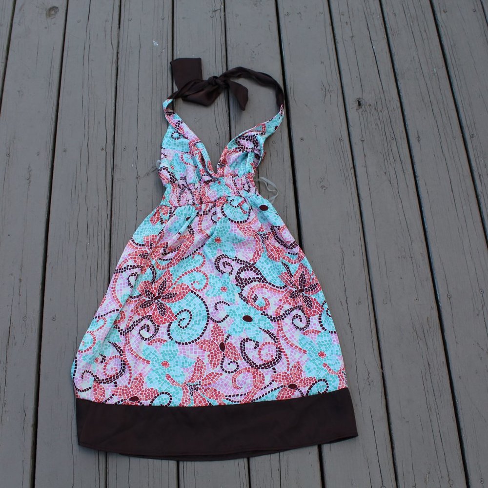 EYESHADOW Halter Top Backless Dress